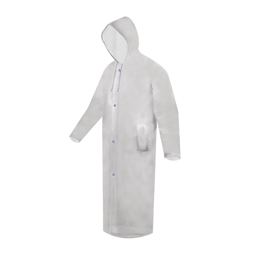 GABARDINA IMPERMEABLE TRANSPARENTE SELLADA LARGA XL.