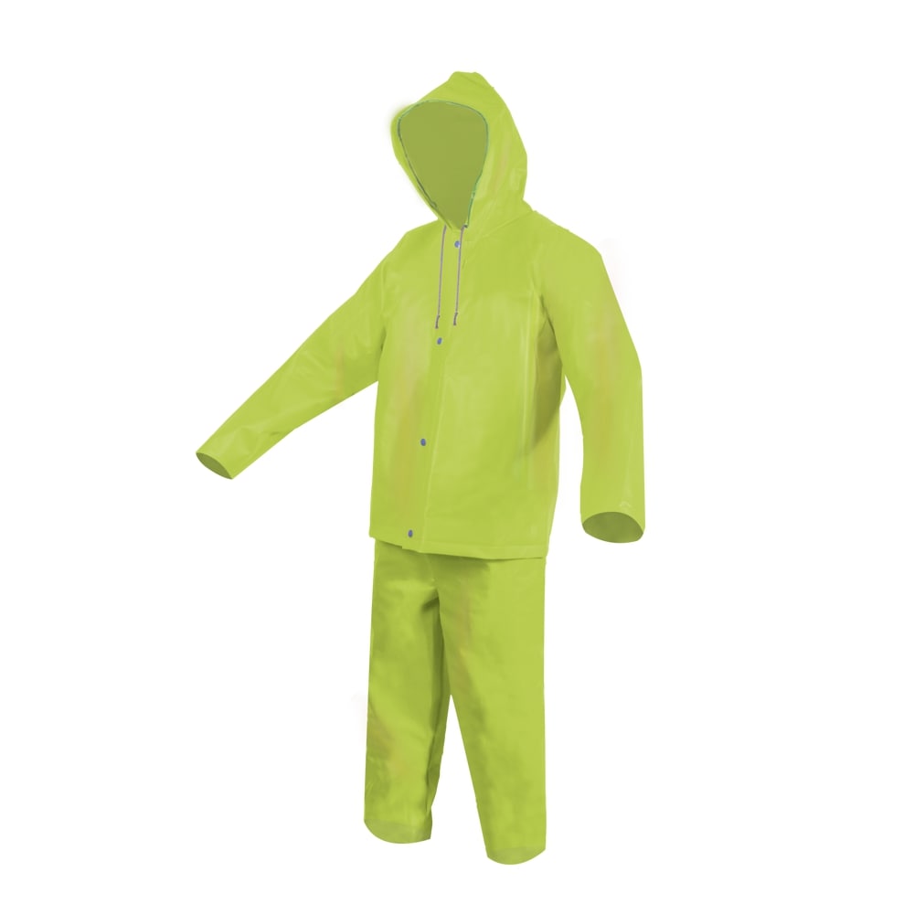 JUEGO IMPERMEABLE TRASLUCIDA  VERDE ALTA VISIBILIDAD TALLA EXTRA GRANDE