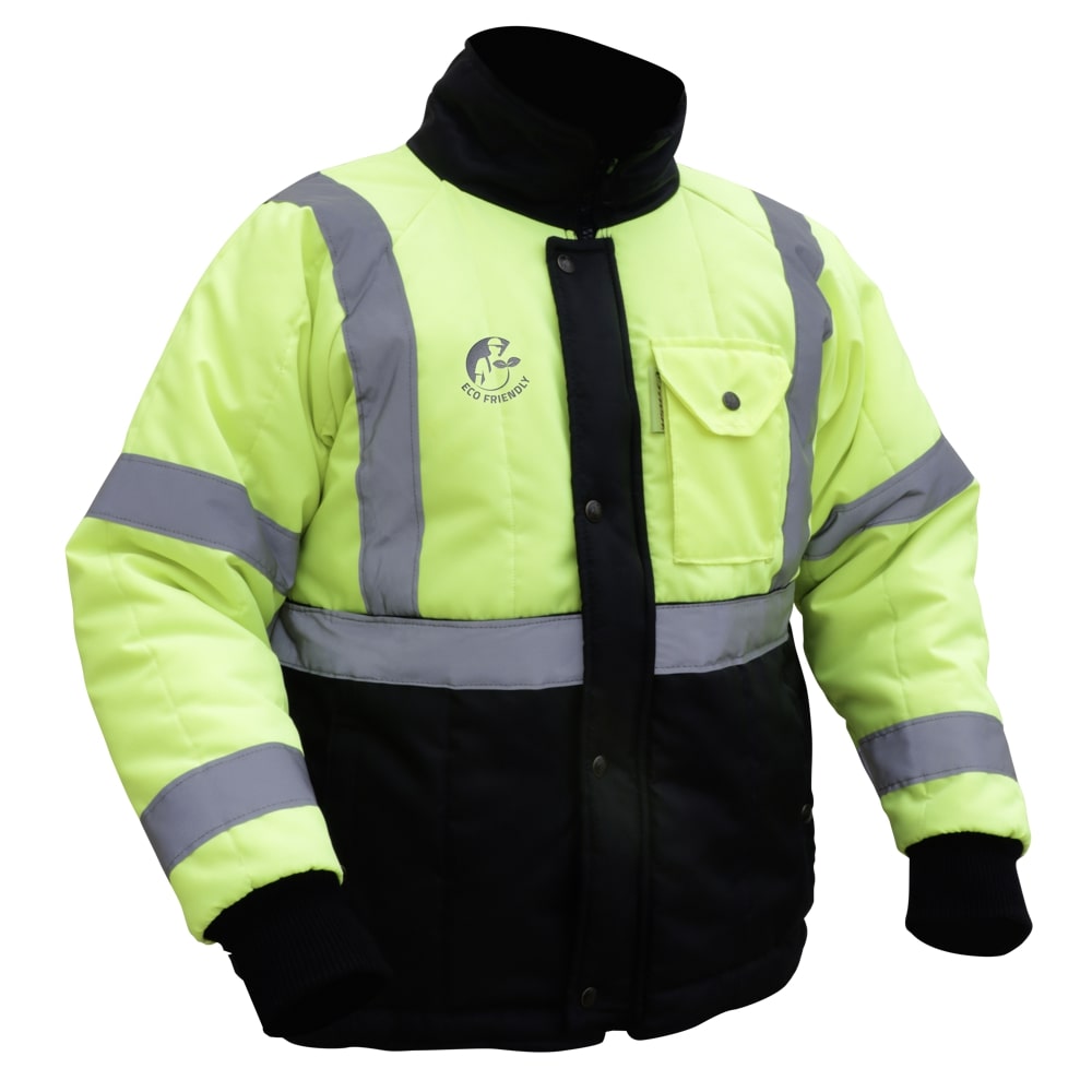 CHAMARRA ECOTERMOAISLANTE LIGERA BICOLOR (AMARILLO/NEGRO) C/REF TEXTIL T-2XG.