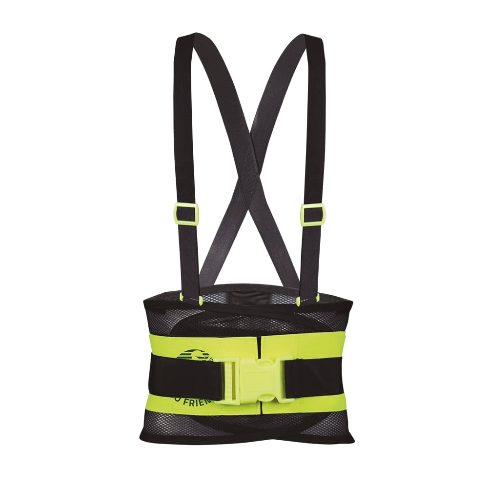 SOPORTE SACROLUMBAR ECOFRIENDLY DE MALLACON CON BANDA DOBLE TERCER CINTURON T-CH.