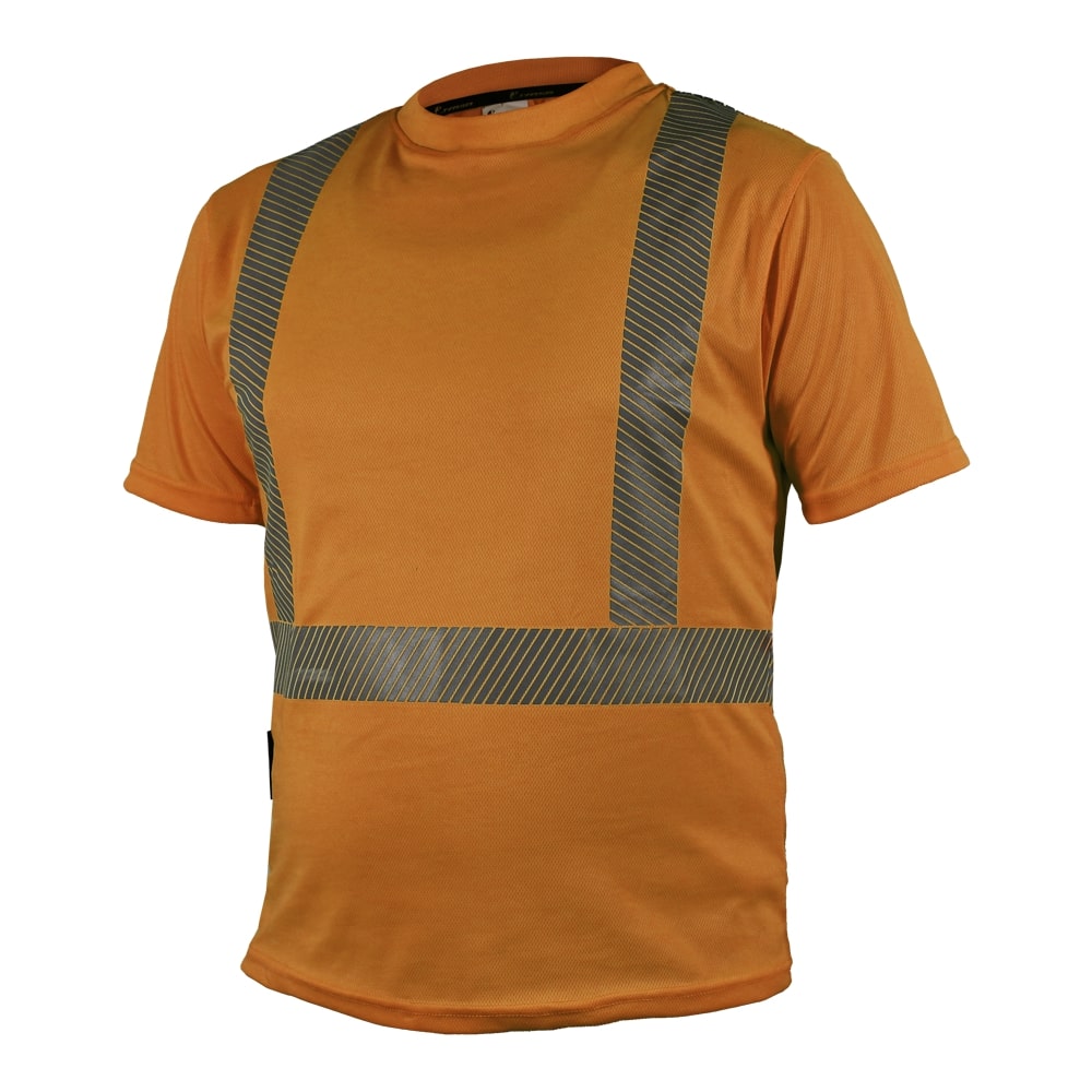 CAMISA ECOFRIENDLY CUELLO REDONDO ANARANJADA C/REFLEJANTE T CH.