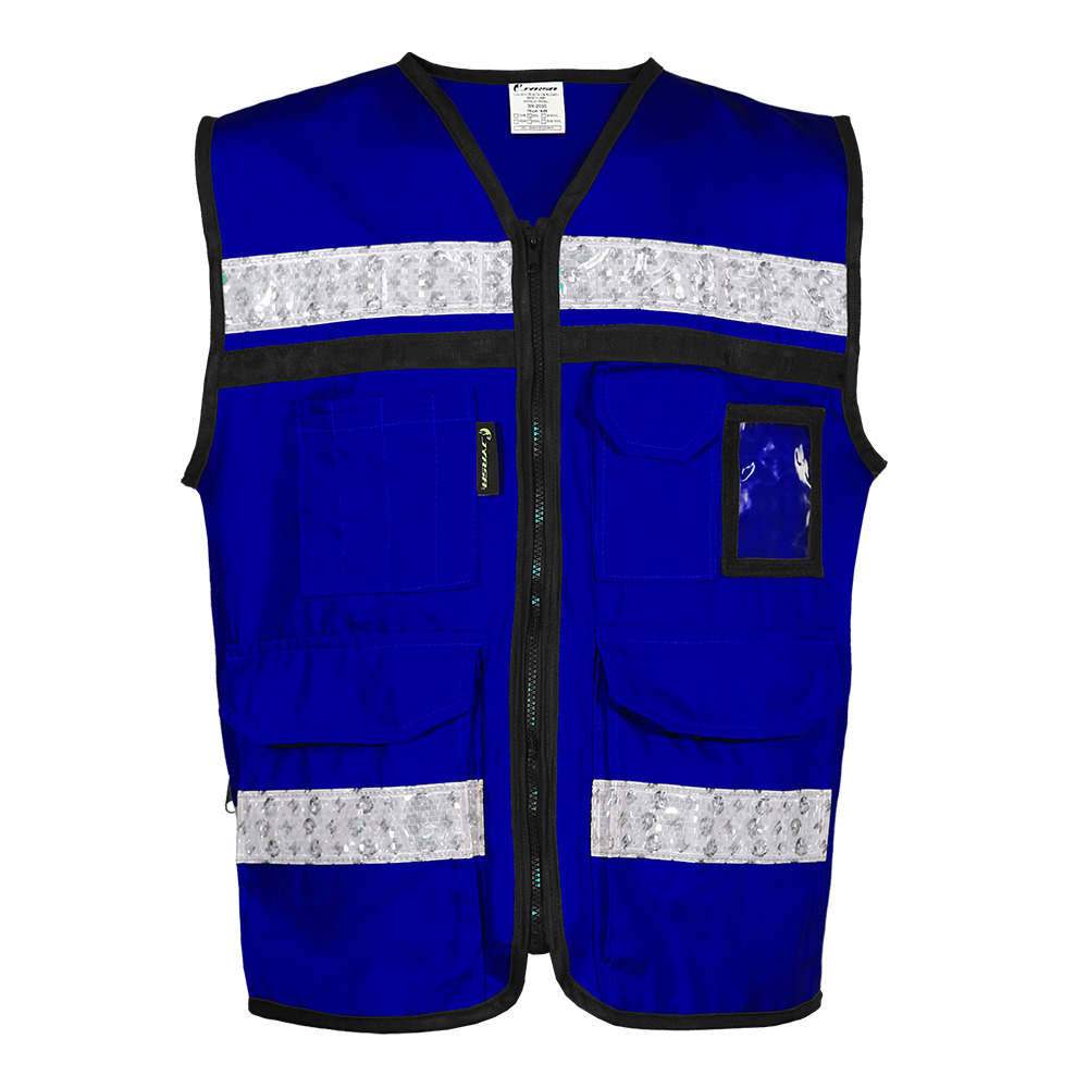 CHALECO AZUL CERRADO  TIPO RESCATISTA DE ALGODON  TALLA XG