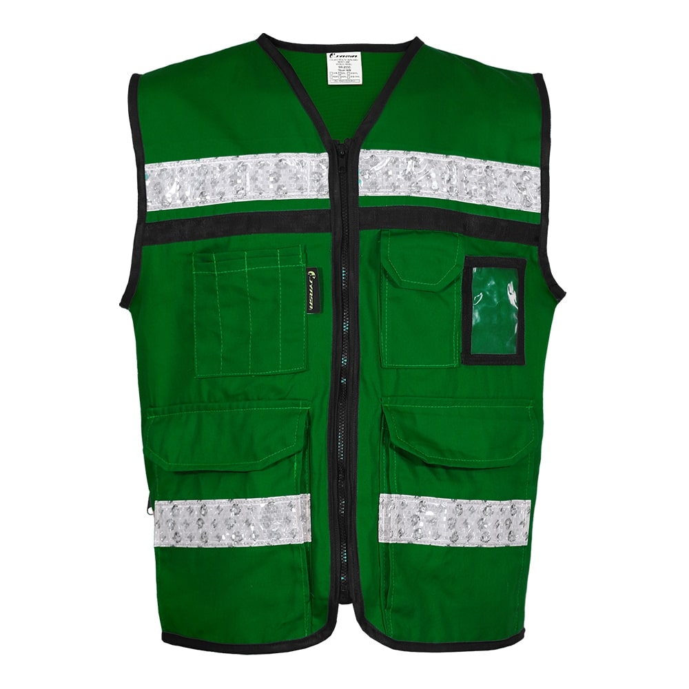 CHALECOS RESCATISTA CERRADO COLOR VERDE TALLA 2XG