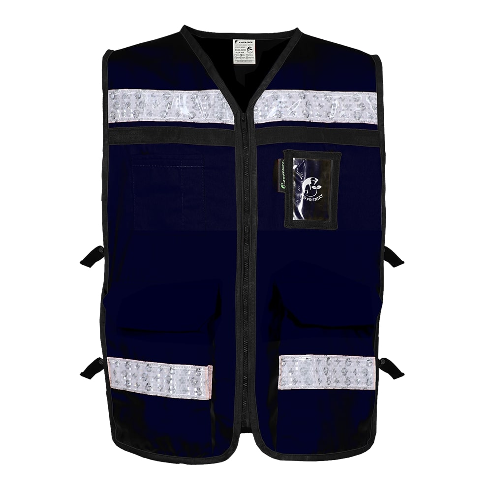 CHALECO AZUL ABIERTO TIPO RESCATISTA LIGERO CLASE II TALLA XG