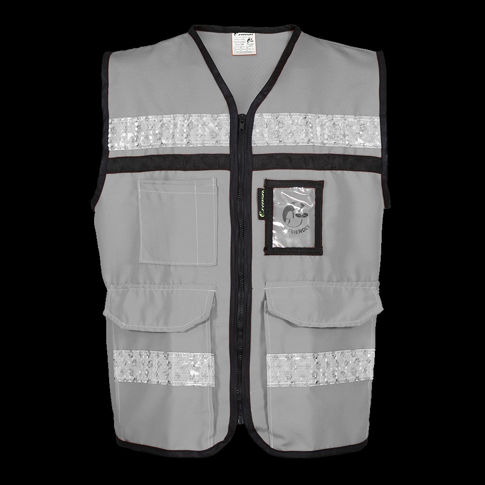 CHALECO GRIS CERRADO  TIPO RESCATISTA LIGERO CLASE II TALLA XG
