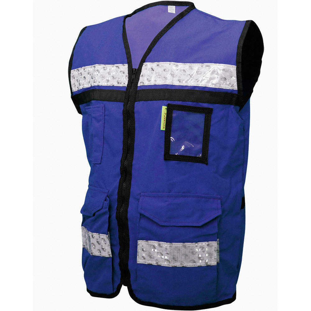 CHALECO AZUL MARINO CERRADO TIPO RESCATISTA LIGERO CLASE II TALLA CH