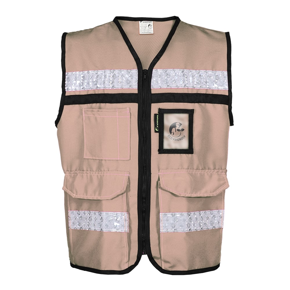 CHALECO BEIGE CERRADO  TIPO RESCATISTA LIGERO CLASE II TALLA XG
