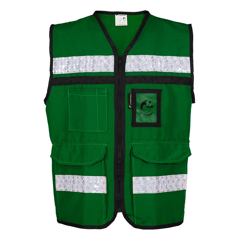 CHALECO VERDE CERRADO  TIPO RESCATISTA LIGERO CLASE II TALLA 2XG