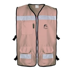 CHALECO RESCATISTA ABIERTO BEIGE ALGODON/POLIESTER CON REFLEJANTE TALLA MD CHALE