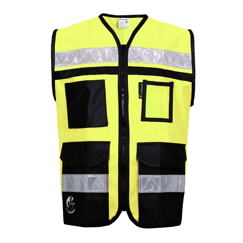 CHALECO ECOFRIENDLY  RESCATISTA CERRADO C/ESPALDA JERSEY AMARILLO C/REF  TALLA GD