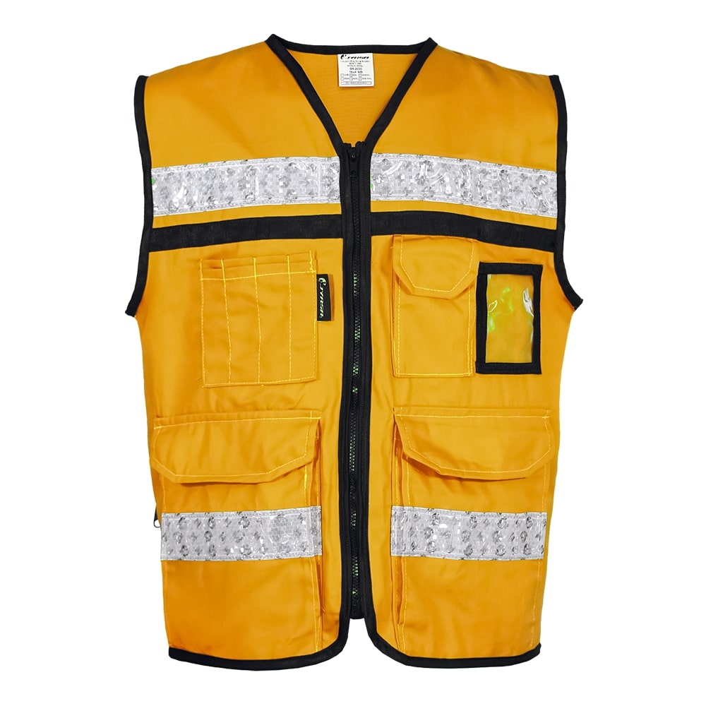 CHALECO BRIGADISTA HIBRIDO ECOFRIENDLY TIPO JERSEY AMARILLO TALLA XG