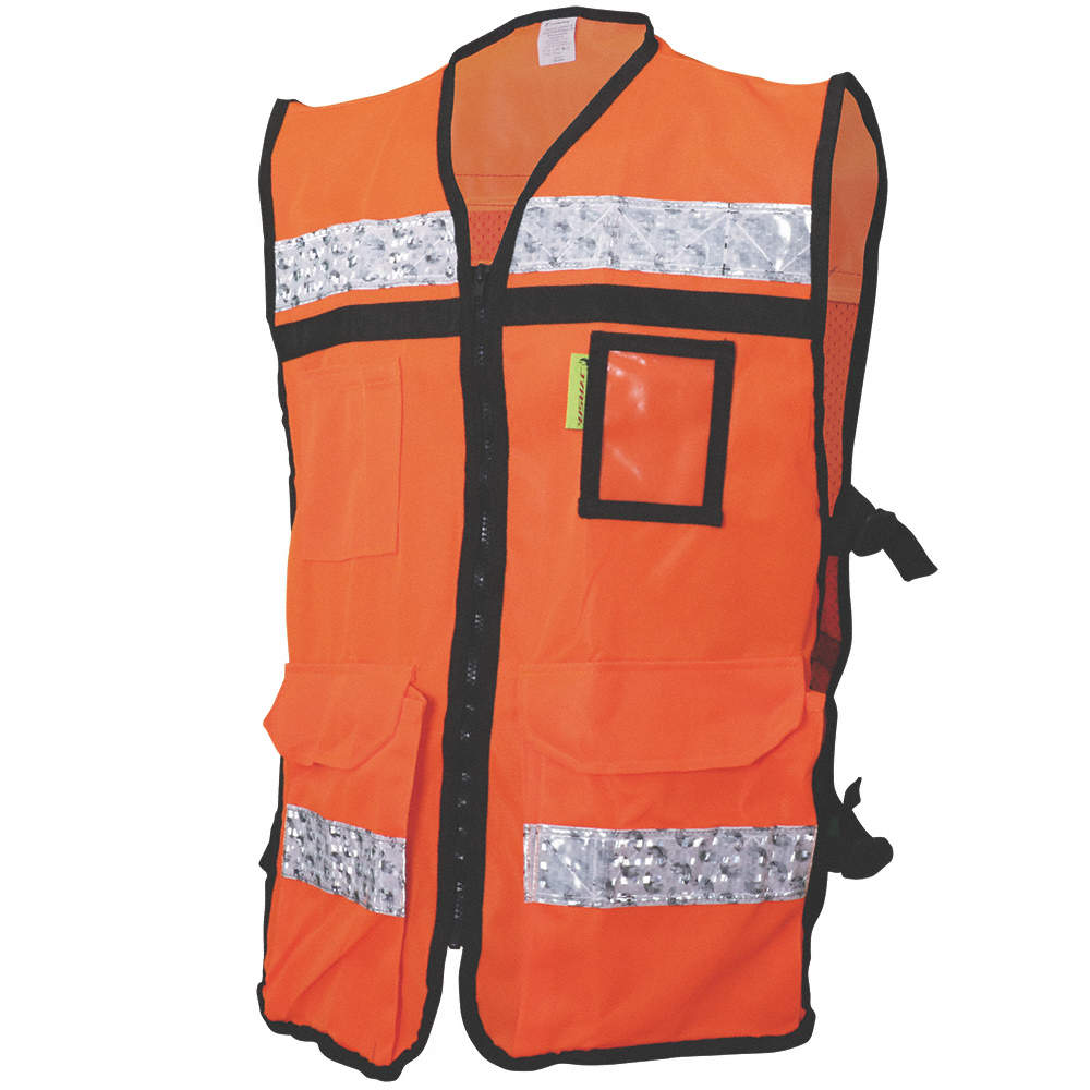CHALECO BRIGADISTA HIBRIDO ECOFRIENDLY TIPO JERSEY ANARANJADO TALLA XG