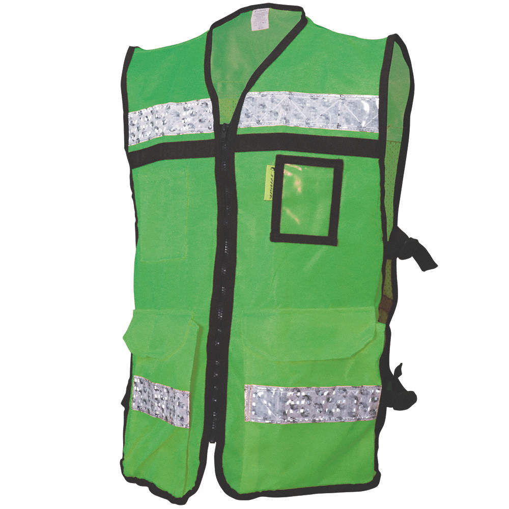 CHALECO BRIGADISTA HIBRIDO ECOFRIENDLY TIPO JERSEY VERDE TALLA XG