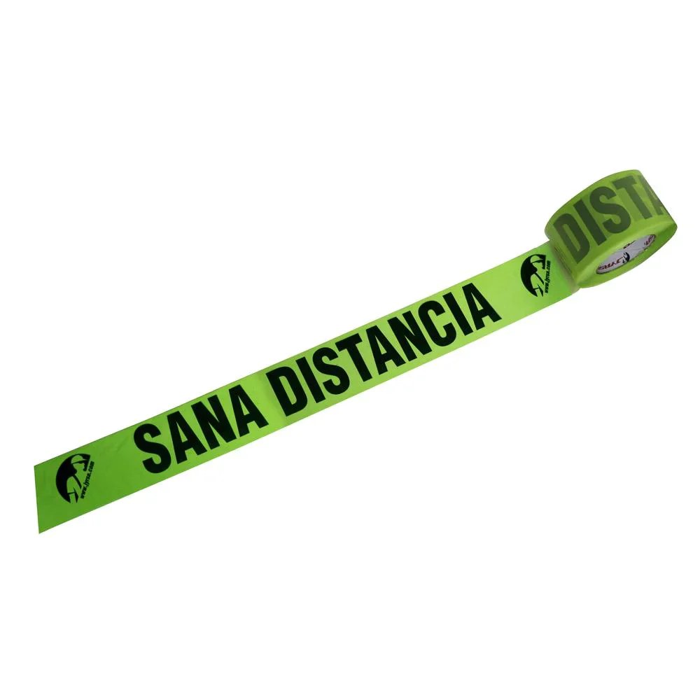 CINTA AMARILLA LEYENDA SANA DISTANCIA