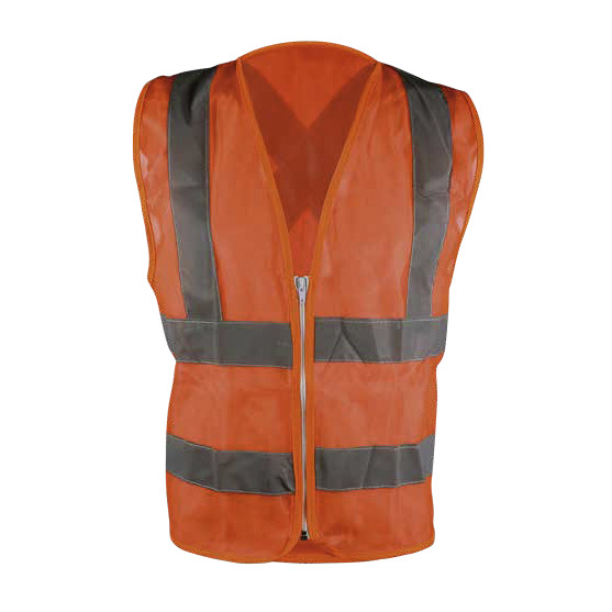 CHALECO ANARANJADO HV, TEJIDO TRICOT. CON REFLEJANTE, UNITALLA