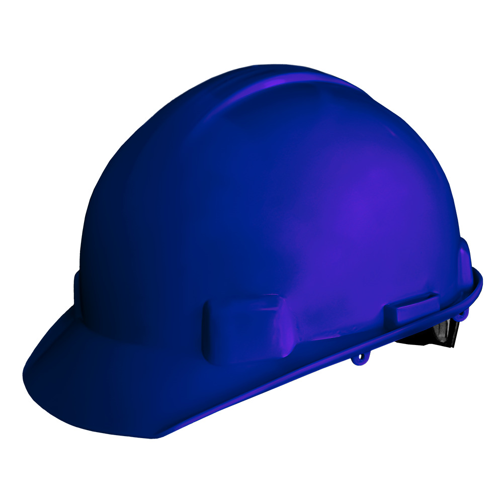 CASCO MATRACA ECOFRIENDLY TIPO 1, CLASE E, SUSP. PLASTICA/TEXTIL 6 PUNTOS AZUL