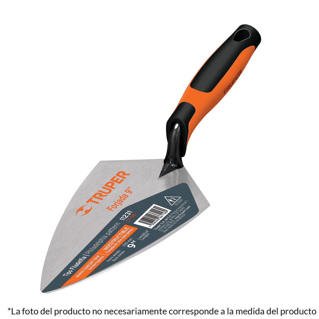 Cuchara p/ albañil 11' forjada tipo Filadelfia, Comfort Grip