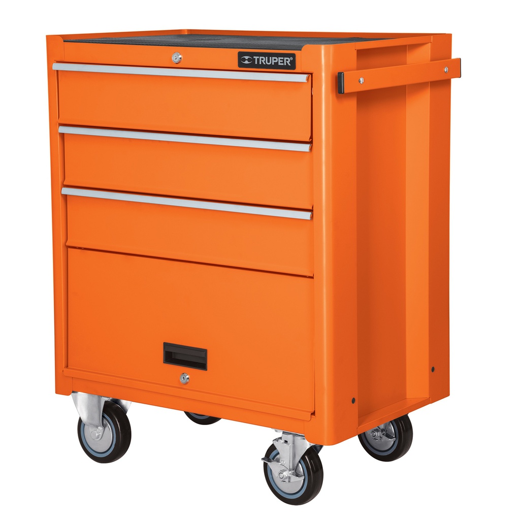Gabinete metalico movil, 4 cajones, capacidad 90 kg, Truper