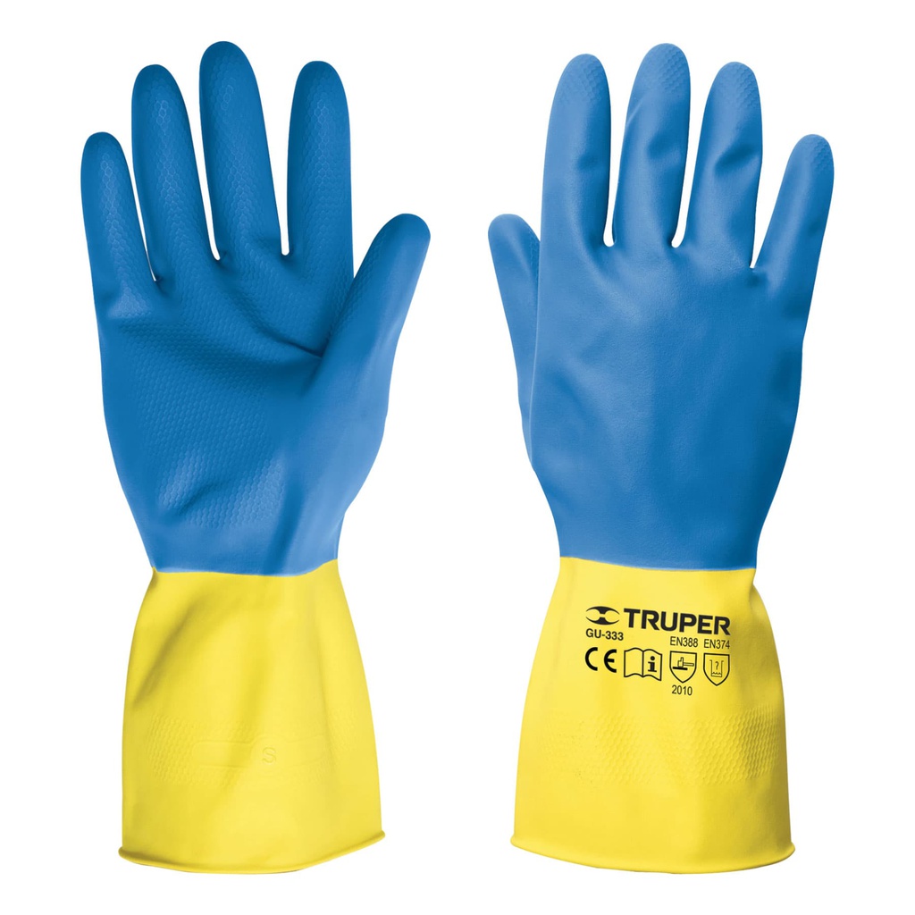Guantes de latex reforzados para limpieza, grandes, Truper