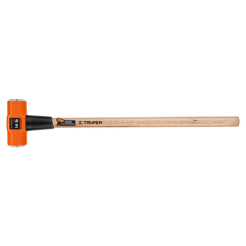 Marro octagonal 14 lb, mango de madera 36', Truper