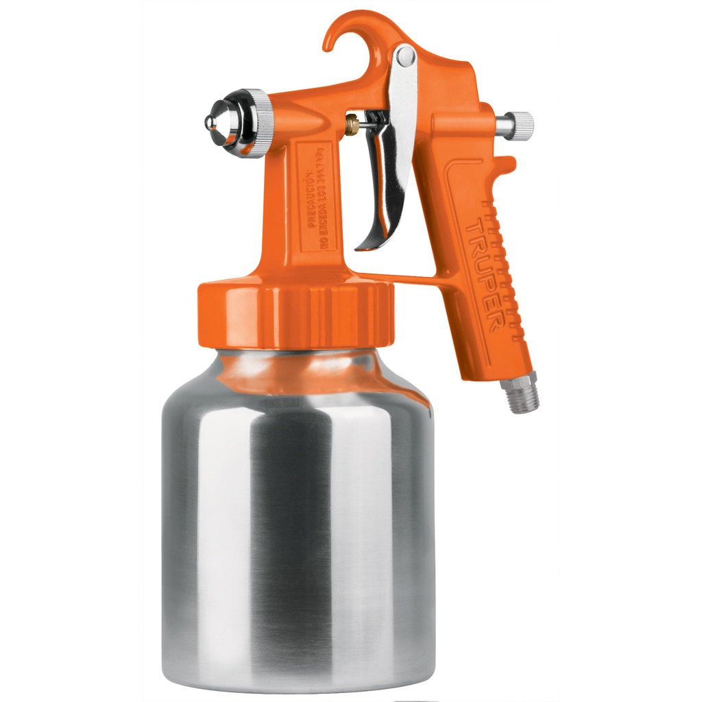 Pistola p/pintar baja presion, naranja, entrada inf, Truper