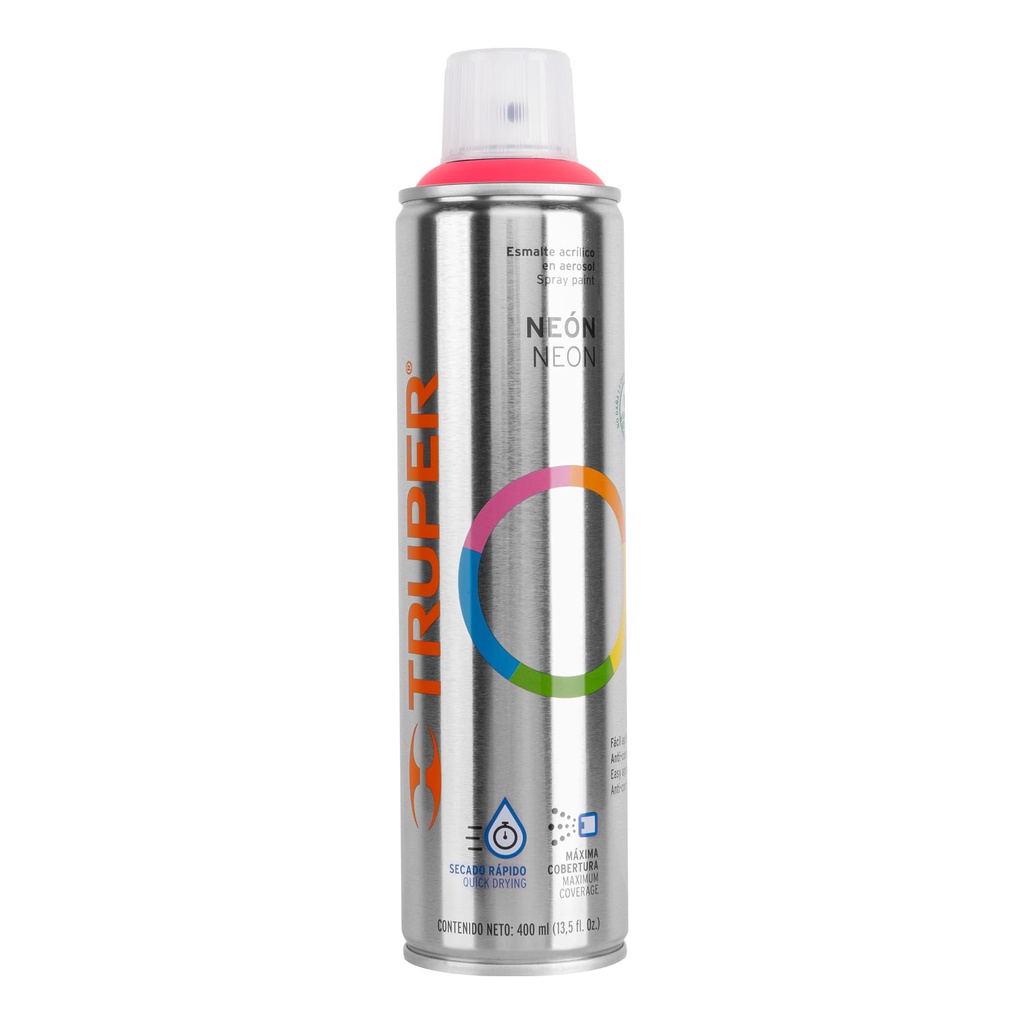 Pintura en aerosol, rosa neon, bote esbelto, 400 ml