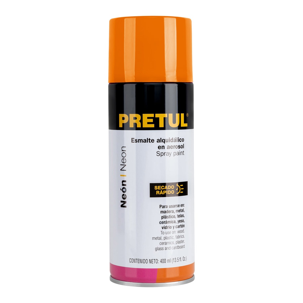 Pintura en aerosol, naranja neon, 400ml,Pretul