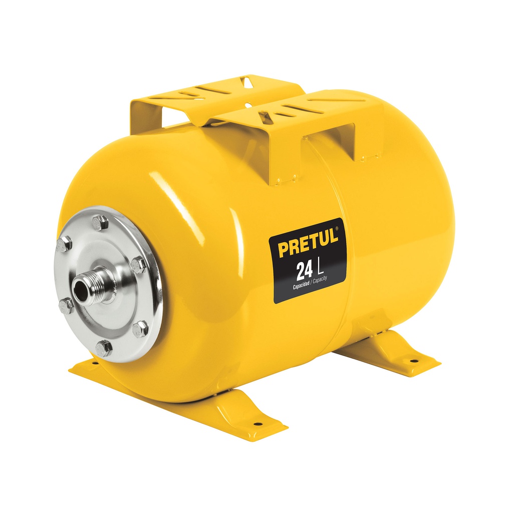Tanque hidroneumatico horizontal, 24 litros, Pretul