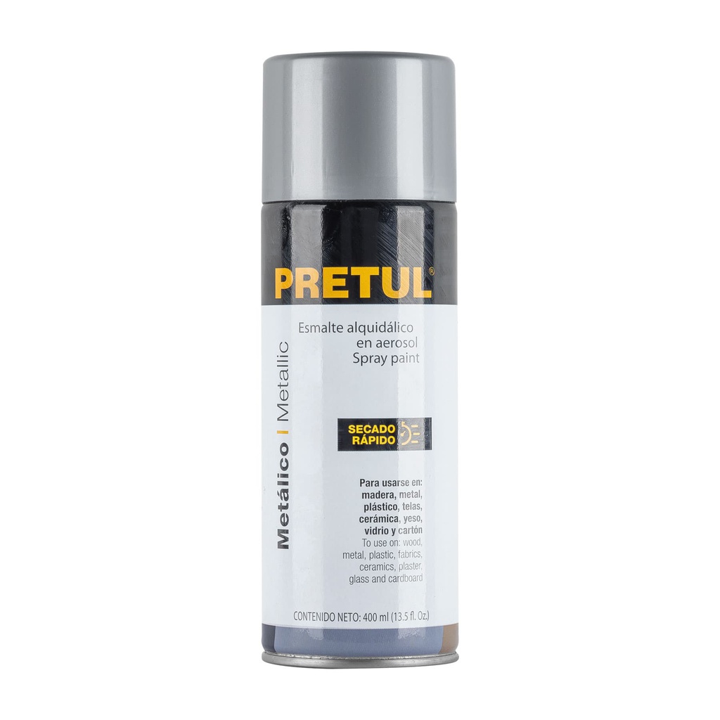 Pintura en aerosol metalica, plata ,400ml, Pretul