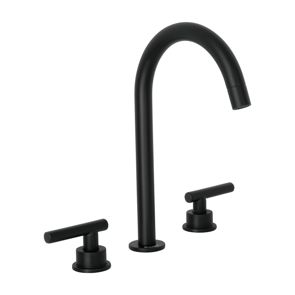 Mezcladora p/lavabo,taladros separados,palanca,negro,Tubig