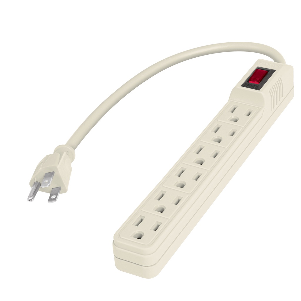Multicontacto 16 AWG domestico 6 entradas, Volteck