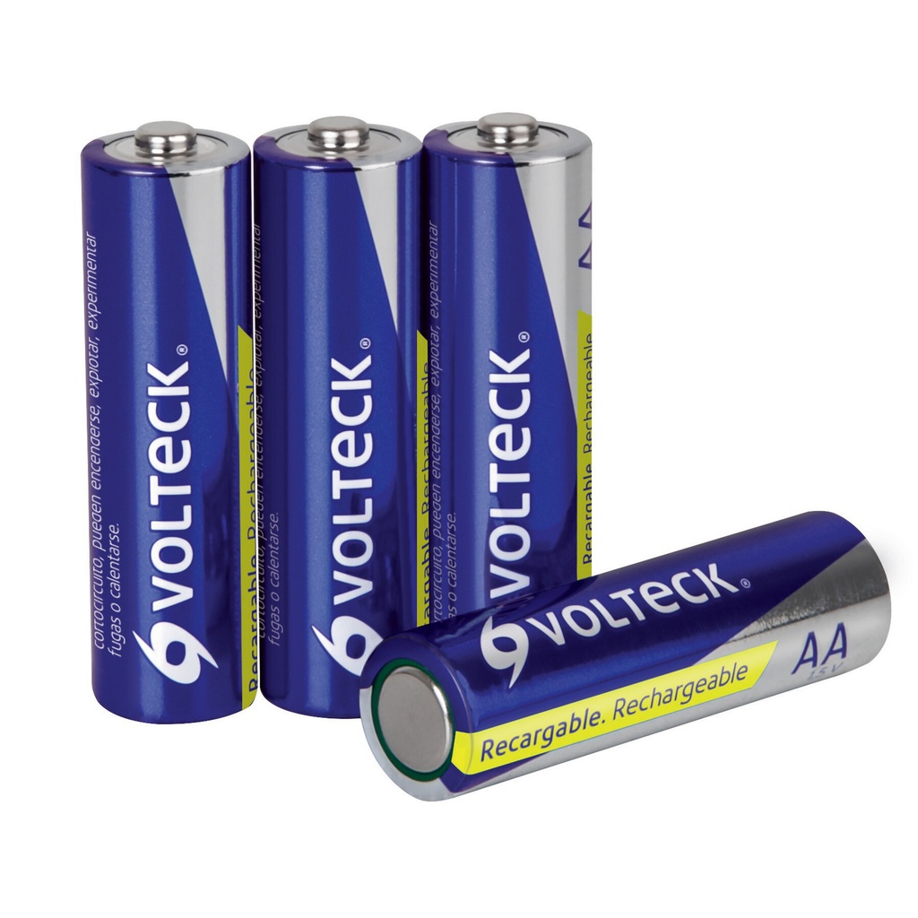 Blister con 4 pilas AA recargables uso general, 1300 mAh