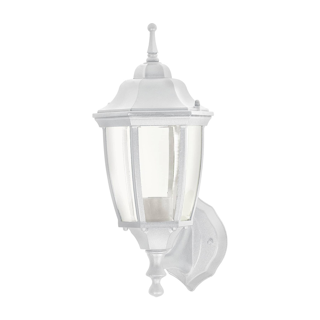 Arbotante tipo farol tradicional soportado p/exterior blanco