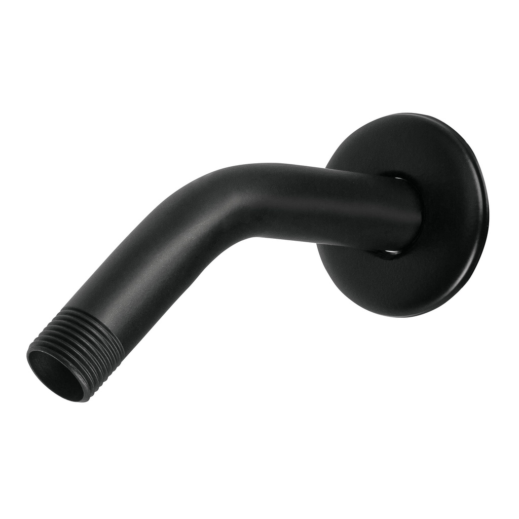 Brazo corto con chapeton para regadera, negro mate, Aqua