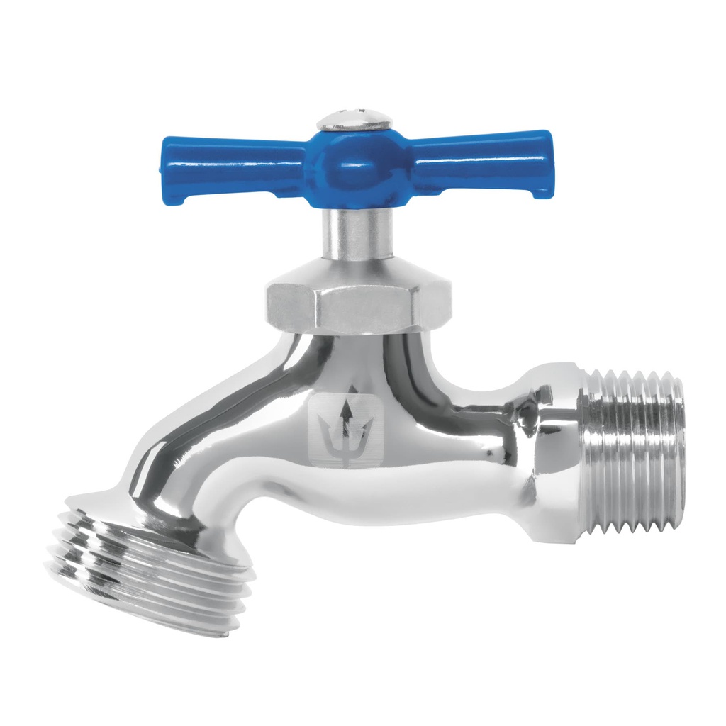 Llave para manguera, de laton cromado, 130 g, 1/2', Foset