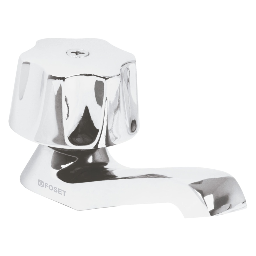 Llave individual para lavabo, maneral metalico, Foset Basic