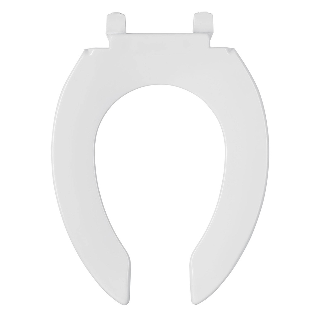 Asiento alargado sin tapa para taza fluxometro, blanco,Foset