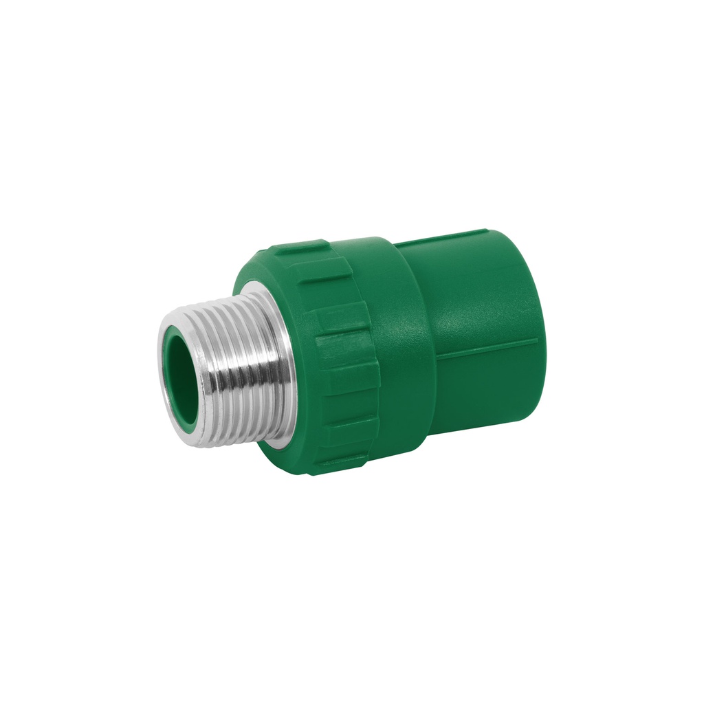 Adaptador PPR 1/2' macho con inserto metalico, Foset