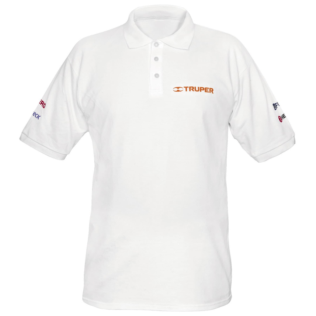 Playera polo para hombre, blanca, EG, Truper
