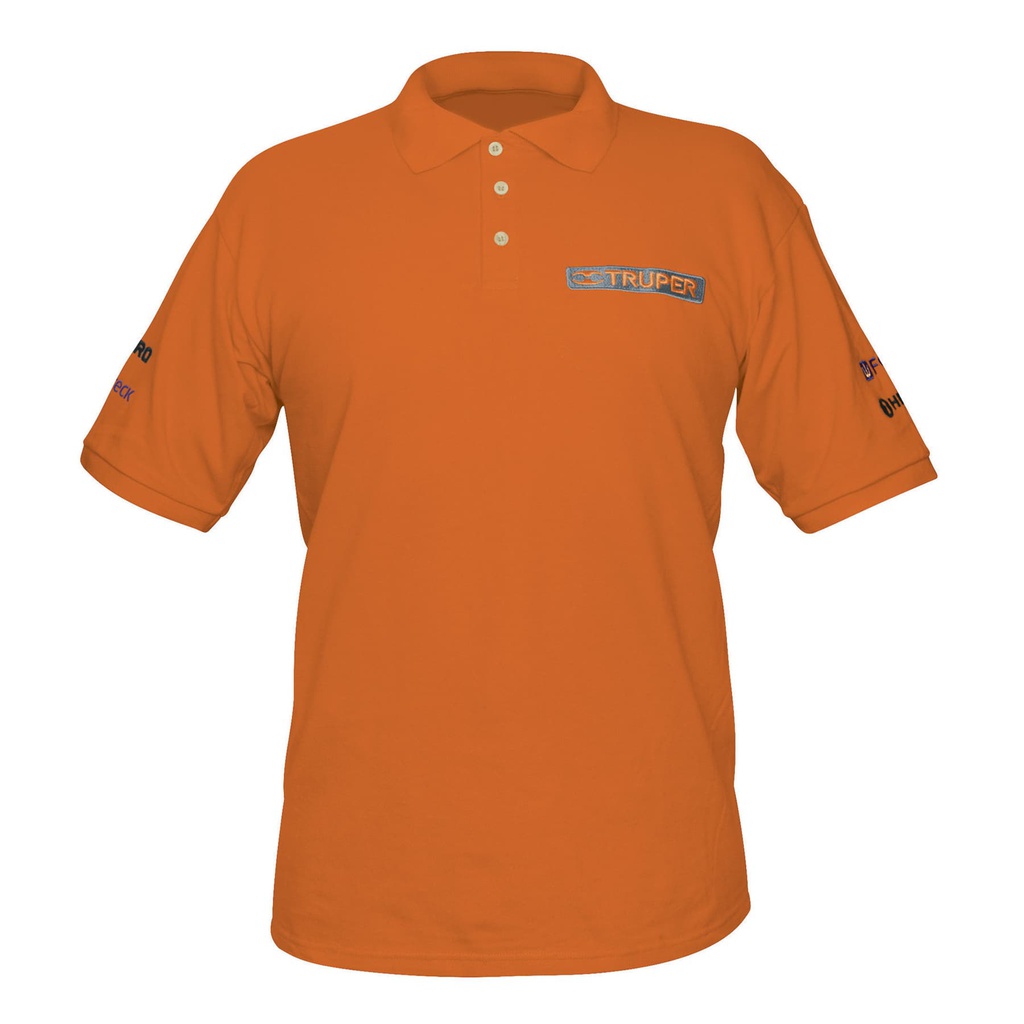 Playera polo para hombre, naranja, CH, Truper