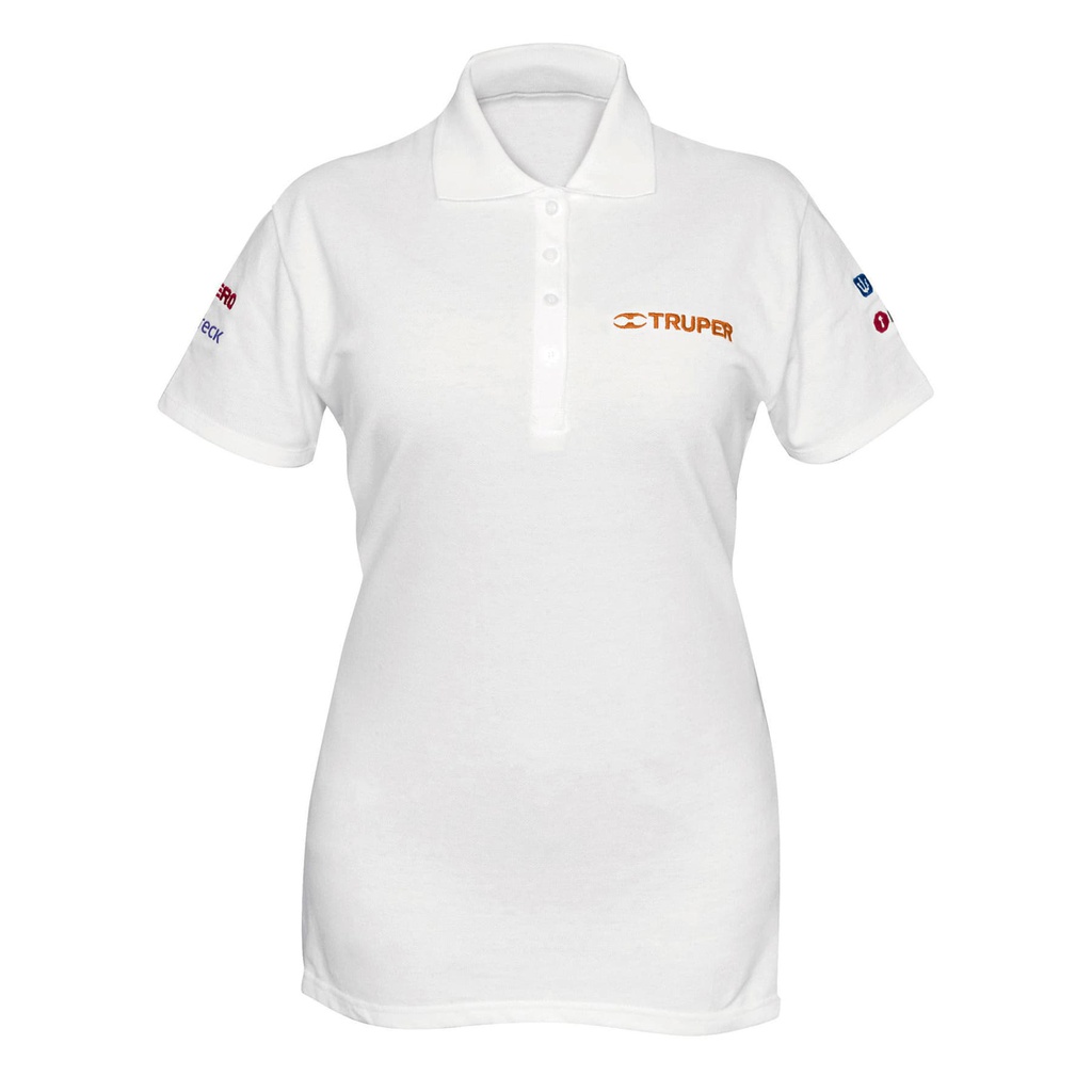 Playera polo para mujer, blanca, CH, Truper