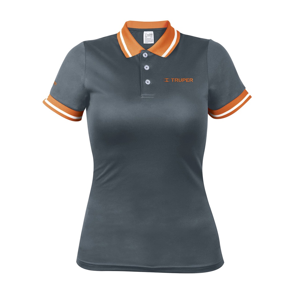 Playera polo performance para mujer, gris, CH, Truper
