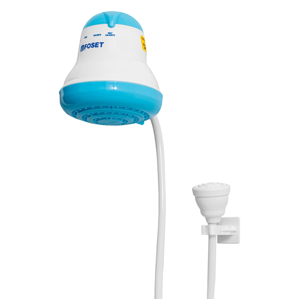 Regadera electrica, 4 temperaturas, 14.5cm, azul, Foset