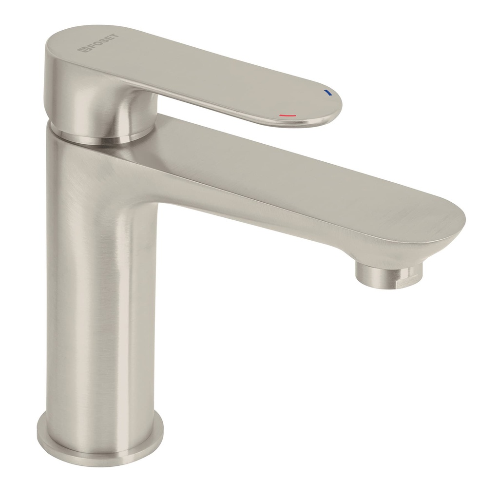 Monomando satin cuello corto para lavabo, Foset Riviera