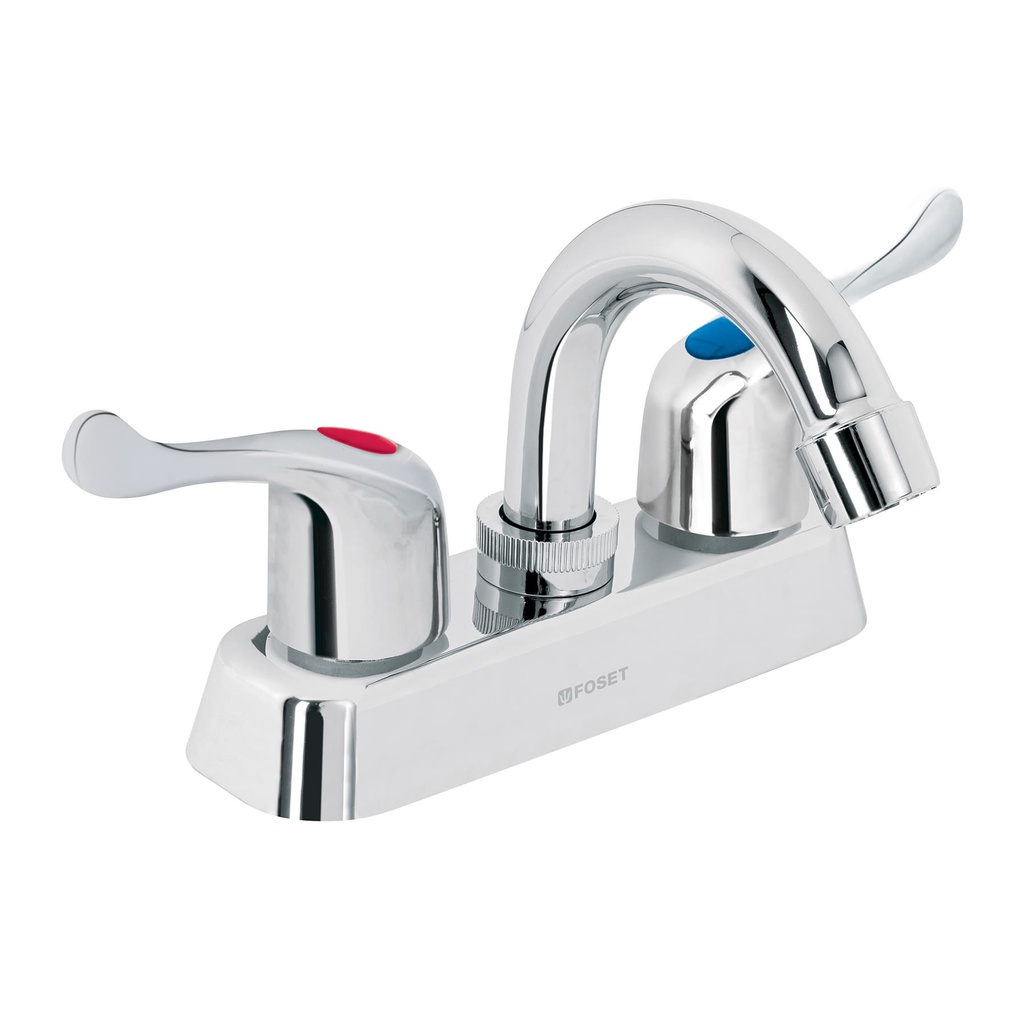 Mezcladora plastica 4' cuello curvo para lavabo, palanca