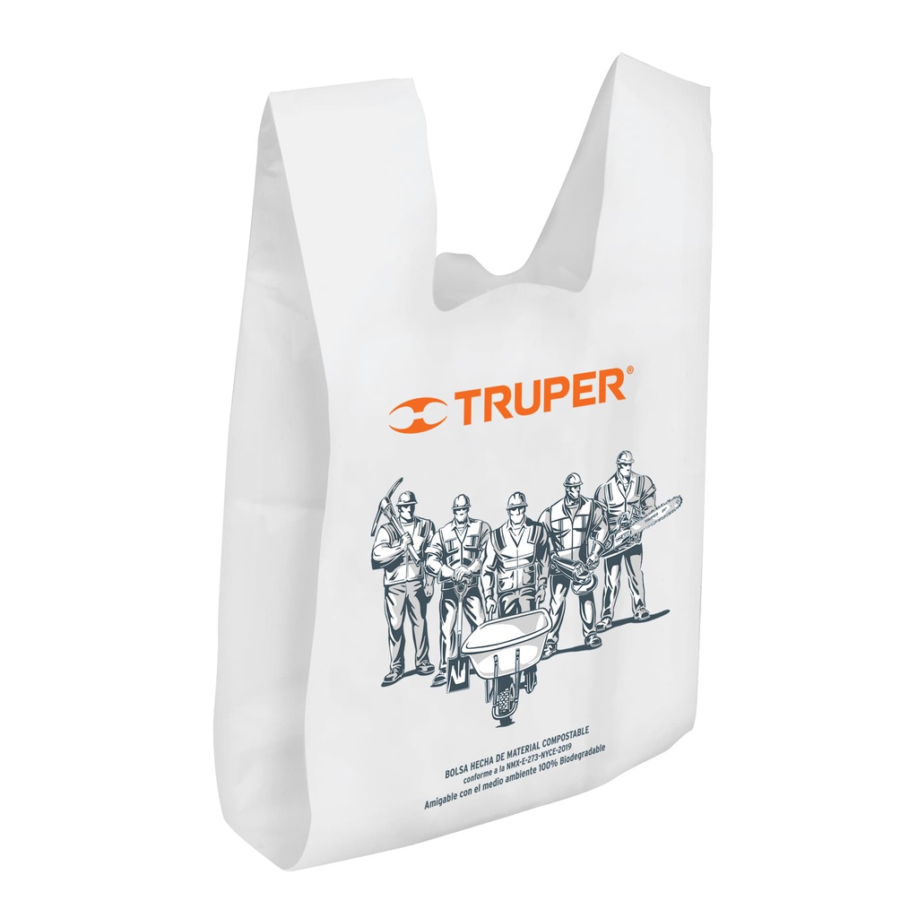 Bolsa plastica biodegradable de 20 x 40 cm, Truper