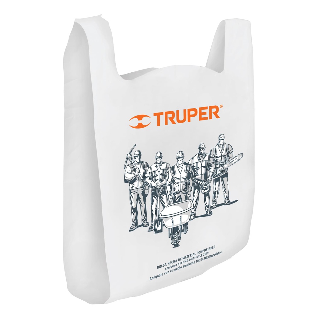 Bolsa plastica biodegradable de 27 x 50 cm, Truper