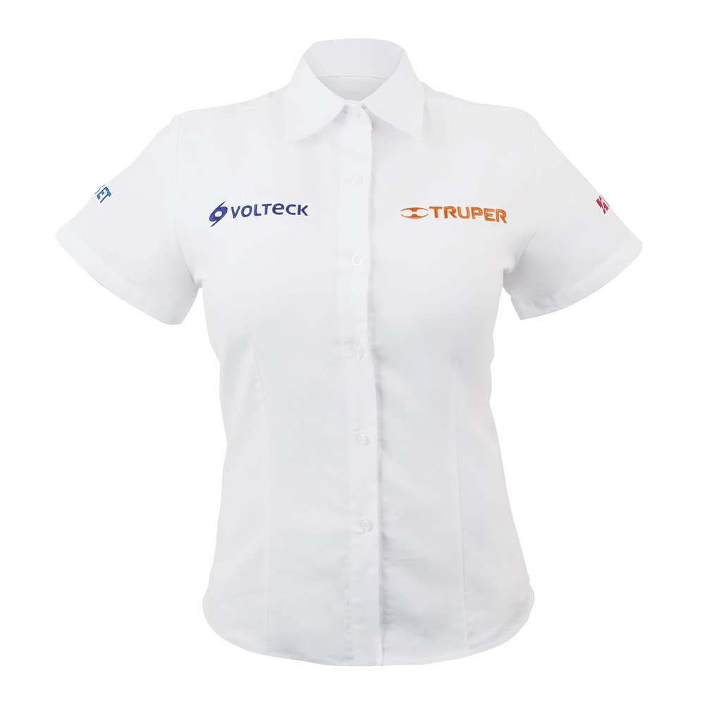 Camisa manga corta para mujer, blanca, EG, Truper