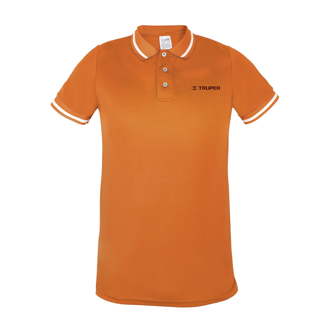 Playera polo performance para hombre, naranja, CH, Truper
