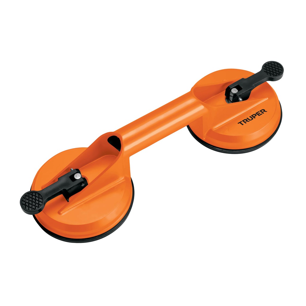 Ventosa de aluminio para vidrio, 2 copas de succion, Truper